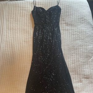 Black Sequin Prom Dress